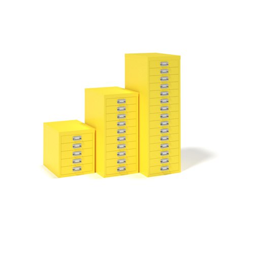 Bisley multi drawers with 10 drawers - yellow | B10MDYE | Bisley