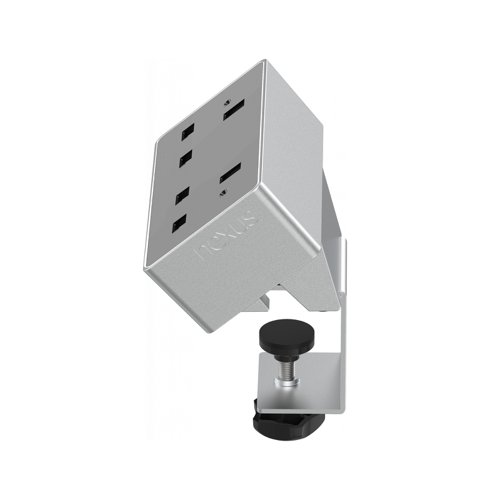 Desktop Power Module 2x 240v UK Sockets Silver / Grey NEB1-G Buy online at Office 5Star or contact us Tel 01594 810081 for assistance