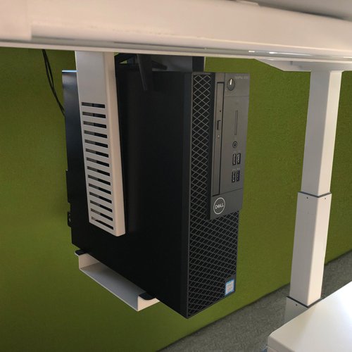Neon under desk CPU holder - white Desk Components NECPU-WH
