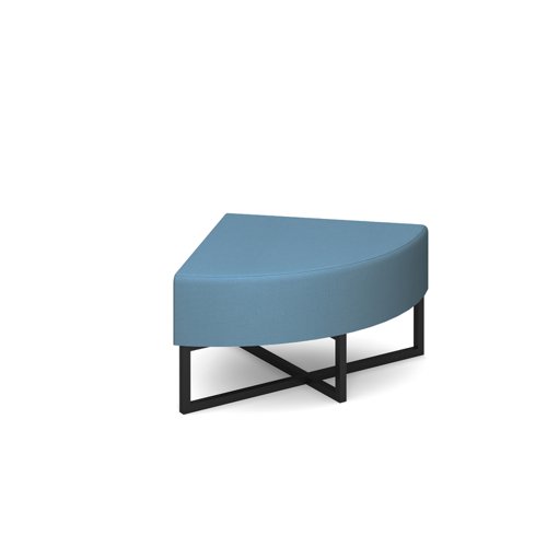 Nera modular soft seating corner unit with black frame