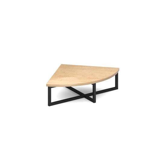 Nera corner unit table 700mm x 700mm with black frame - kendal oak