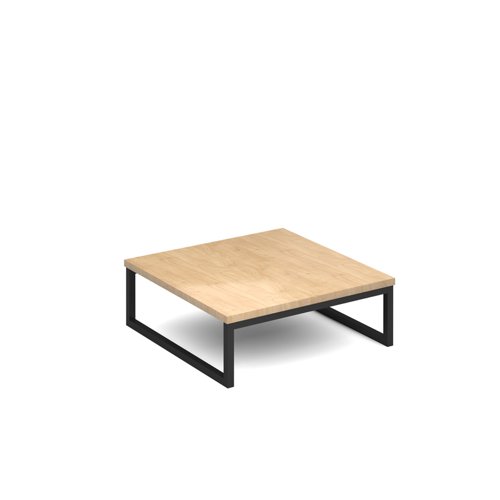 Nera square coffee table 700mm x 700mm with black frame - kendal oak