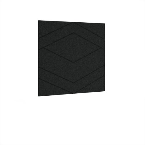 Oblique Acoustic Ceiling - Wall Tiles 590w - Black eco-friendly office product