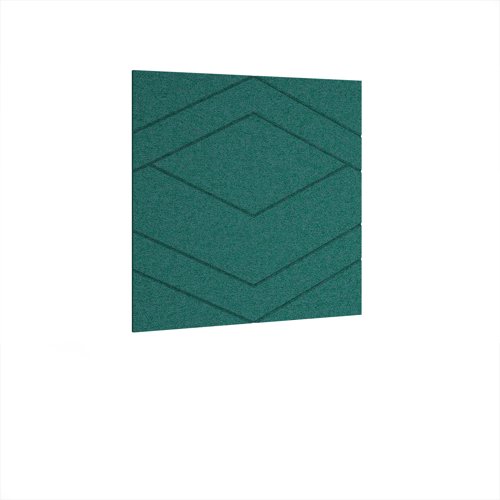 Oblique Acoustic Ceiling - Wall Tiles 590w - Peacock Blue eco-friendly office product