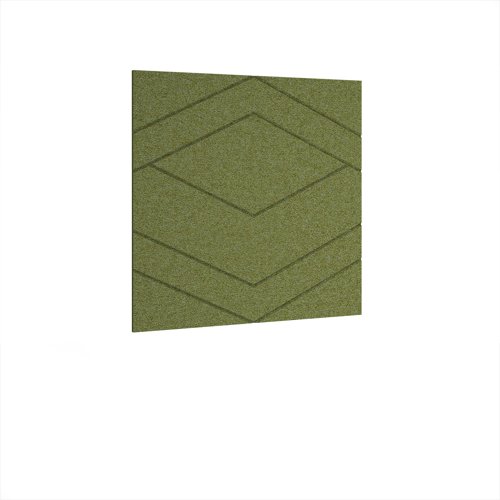 Oblique Acoustic Ceiling - Wall Tiles 590w - Reed Green eco-friendly office product