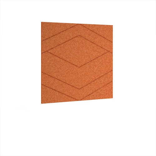 Oblique Acoustic Ceiling - Wall Tiles 590w - Tangerine eco-friendly office product