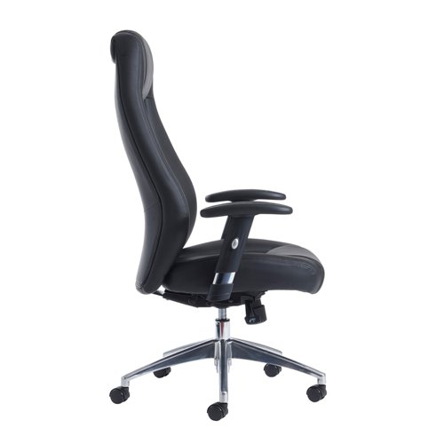 Odessa high back executive chair - black faux leather