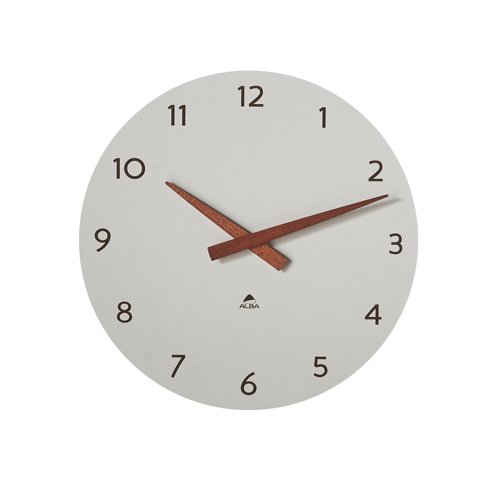 ORWC Orbit wall clock 300mm - Walnut & White