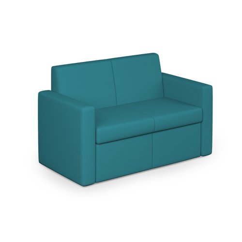 Oslo square back reception 2 seater sofa 1340mm wide - made to order