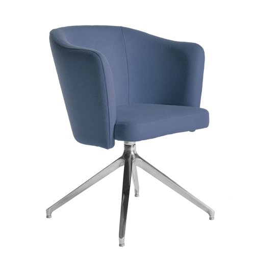 Otis single seater tub chair with 4 star swivel base - range blue Reception Chairs OTIS01-RB