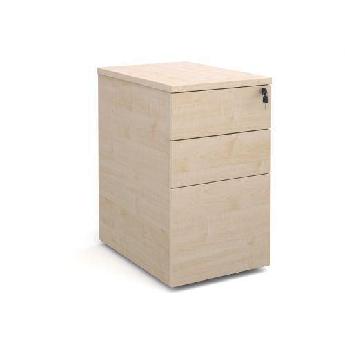 Deluxe Desk High Pedestal 3 Drawer 426x600mm Maple Finish P63M