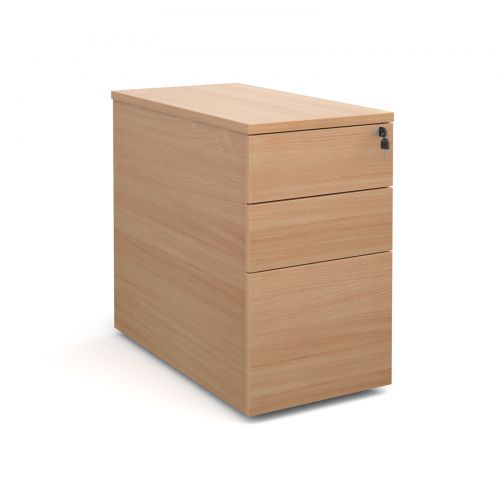Deluxe Desk High Pedestal 3 Drawer 426x800mm Beech Finish P83B