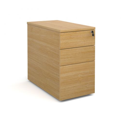 Deluxe Desk High Pedestal 3 Drawer 426x800mm Oak Finish P83O