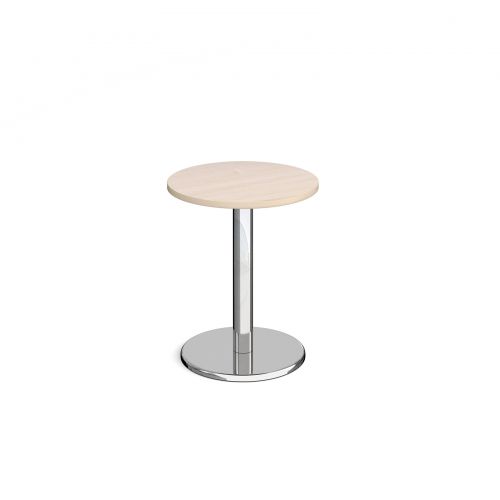 Pisa Circular Dining Table Round Base 600mm Maple Top PDC600-M
