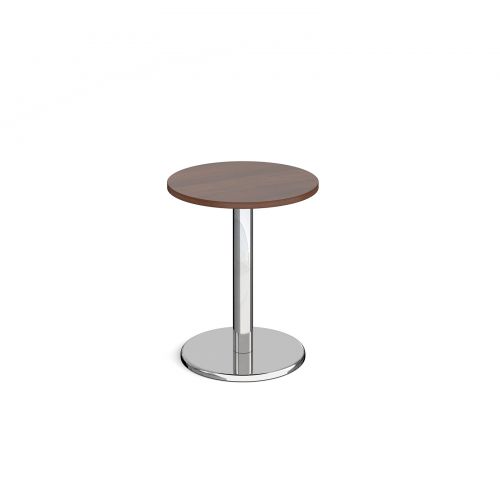 Pisa Circular Dining Table Round Base 600mm Walnut Top PDC600-W