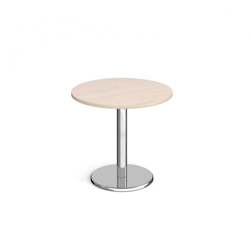 Pisa Circular Dining Table Round Base 800mm Maple Top PDC800-M