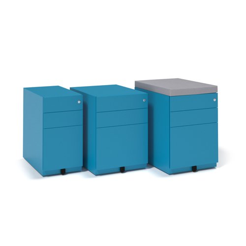 Bisley wide steel pedestal 420mm wide - blue | MMPW-BL | Bisley