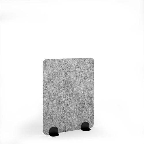 Plain Acoustic Floor Standing Black Metal Base Legs 1200w 1600h - Dark Silver Grey