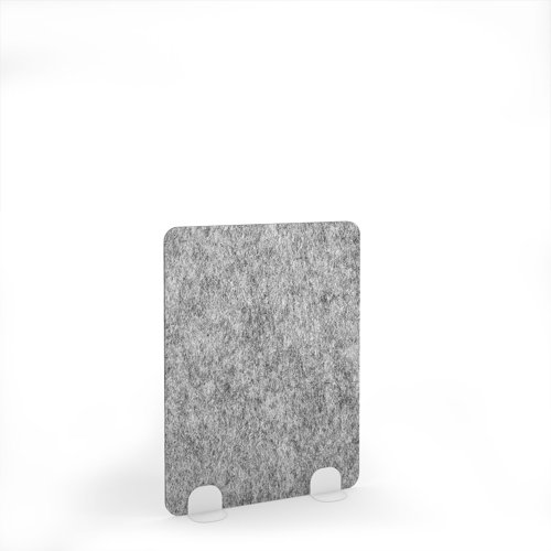 Plain Acoustic Floor Standing White Metal Base Legs 1200w 1600h - Dark Silver Grey