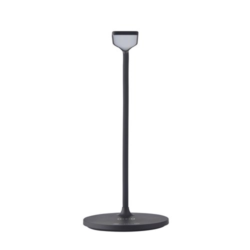 Portia LED desk lamp with wireless QI charger - Black