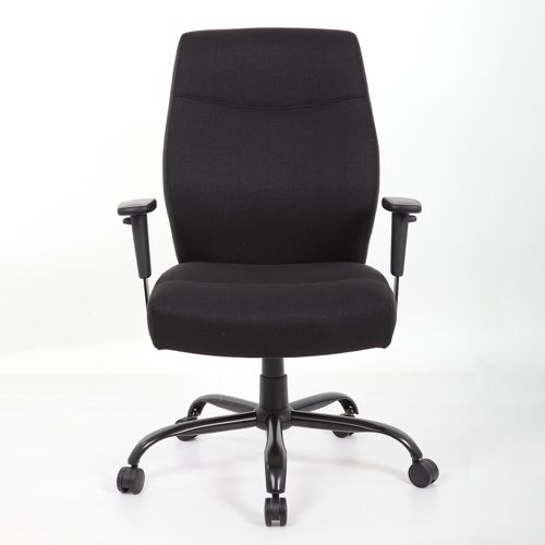 Porter bariatric operator chair with black fabric seat and back
