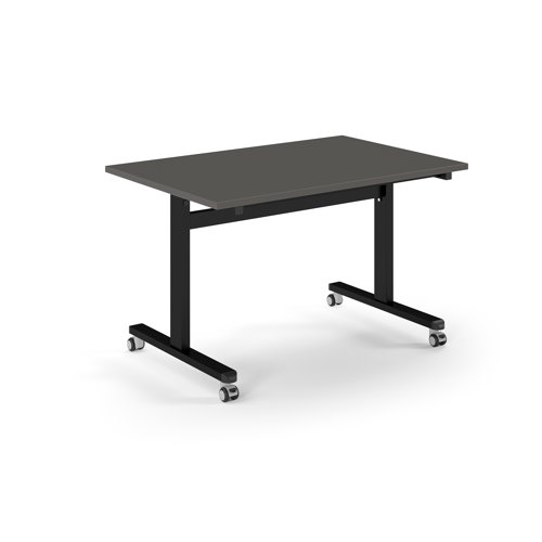 Pro Flip Rectangular Table 1200 x 800, Black Frame, Onyx Grey Top