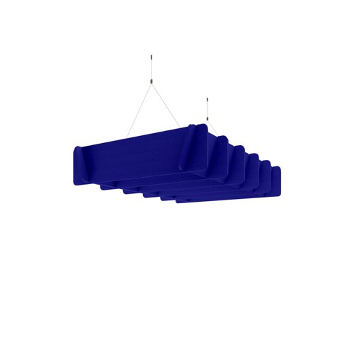 Piano Scales acoustic suspended ceiling raft in dark blue 1200 x 800mm - Lattice