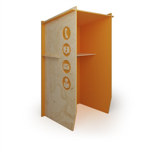 Piano Solo acoustic booth - orange trim