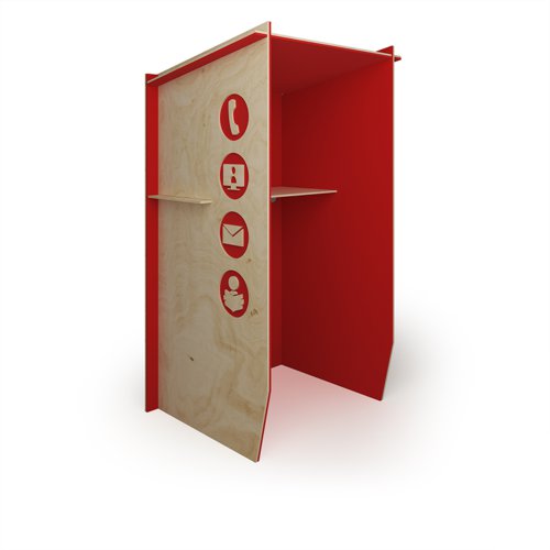 Piano Solo acoustic booth - red trim