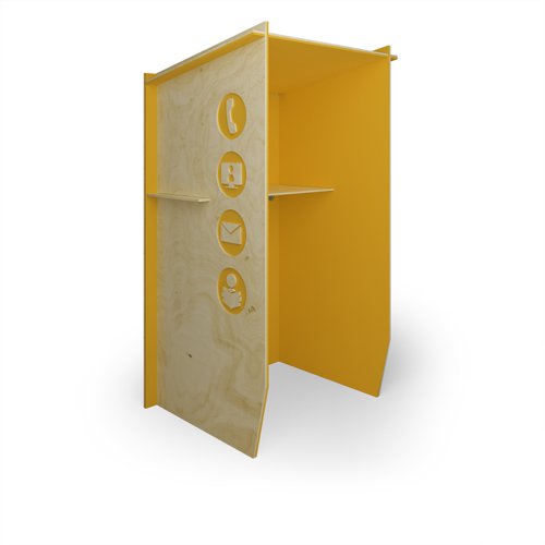 Piano Solo acoustic booth - yellow trim