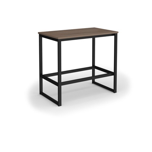 Otto Poseur benching solution dining table 1200mm wide - black frame, barcelona walnut top Canteen Tables PTAOT1200-K-BW