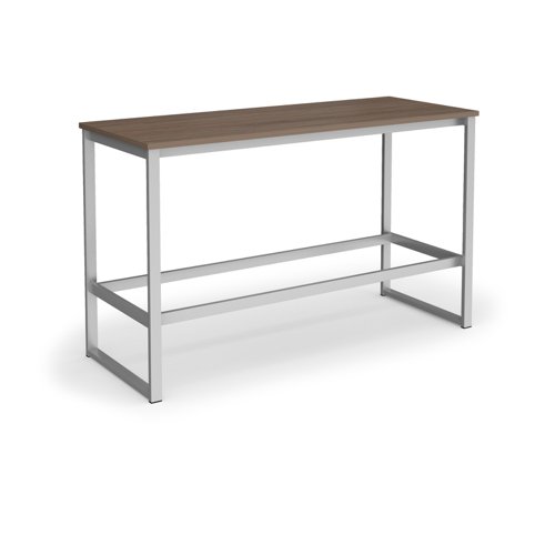 PTAOT1800-S-BW Otto Poseur benching solution dining table 1800mm wide - silver frame, barcelona walnut top