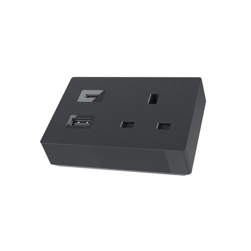 Quark Power Module1 Power & dual fast charge USB A+C - Black
