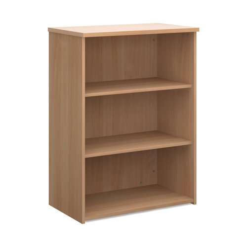 Universal bookcase 1090mm high with 2 shelves - beech