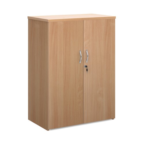 Universal double door cupboard 1090mm high with 2 shelves - beech Cupboards R1090DB