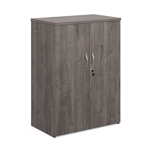 Universal double door cupboard 1090mm high with 2 shelves - grey oak Cupboards R1090DGO