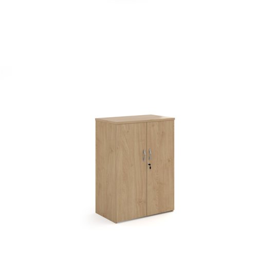 Universal double door cupboard 1090mm high with 2 shelves - Kendal Oak