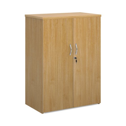 Universal double door cupboard 1090mm high with 2 shelves - oak Cupboards R1090DO