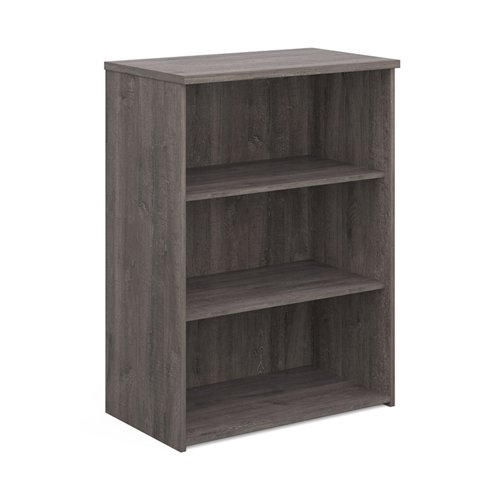 Universal bookcase 1090mm high with 2 shelves - grey oak R1090GO Buy online at Office 5Star or contact us Tel 01594 810081 for assistance