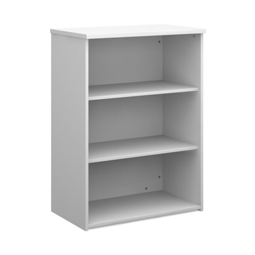 Universal Bookcase 1090mm High With 2 Shelves White