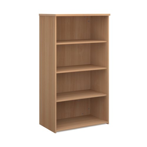 R1440B Universal bookcase 1440mm high with 3 shelves - beech