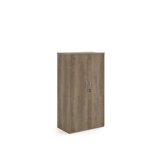 Universal double door cupboard 1440mm high with 3 shelves - Nebraska Oak