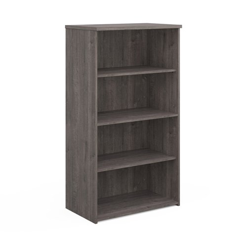 Universal bookcase 1440mm high with 3 shelves - grey oak  R1440GO