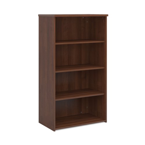 Universal bookcase 1440mm high with 3 shelves - walnut  R1440W