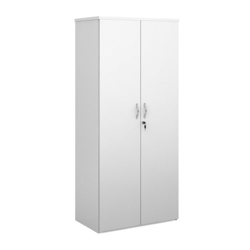 R1790DWH Universal double door cupboard 1790mm high with 4 shelves - white