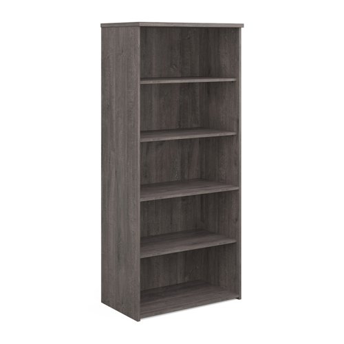 Universal Bookcase 1790mm High With 4 Shelves Grey Oak