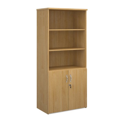 Universal combination unit with open top 1790mm high with 4 shelves - oak  R1790OPO