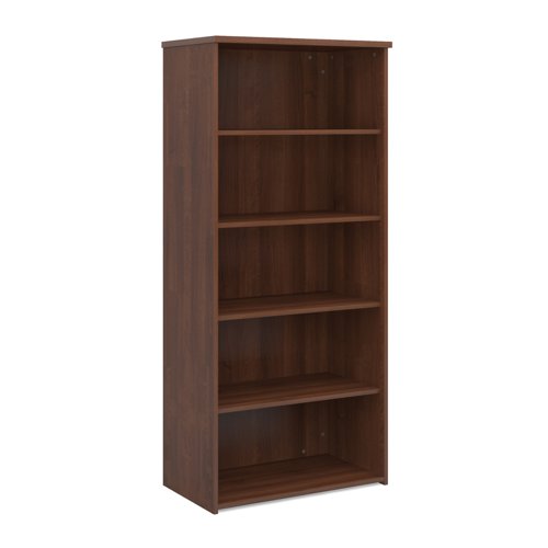 Universal Bookcase 1790mm High With 4 Shelves Walnut