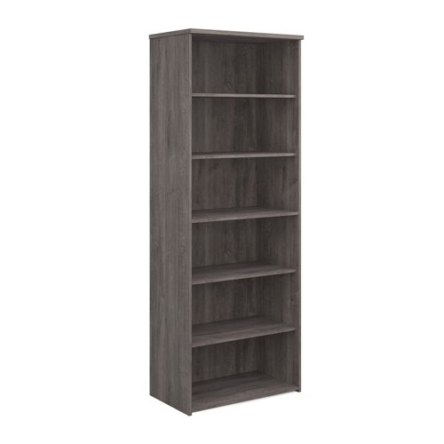 Universal Bookcase 2140mm High With 5 Shelves Grey Oak