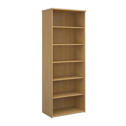 Dams 5 Shelf Bookcase 2140H/800W/470D 25mm Top Oak